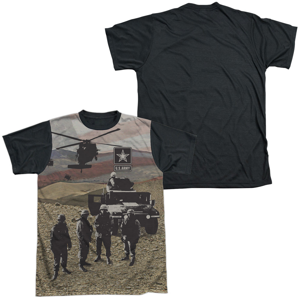 Army/values-s/s Adult White Front Black Back  -white