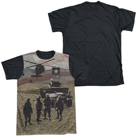Army/values-s/s Adult White Front Black Back  -white