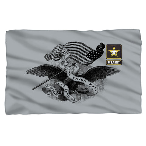 Army/union-fleece Blanket-white