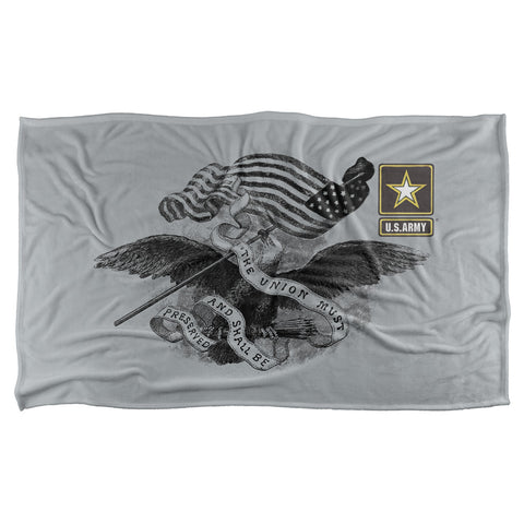 Army/union-silky Touch Blanket-white