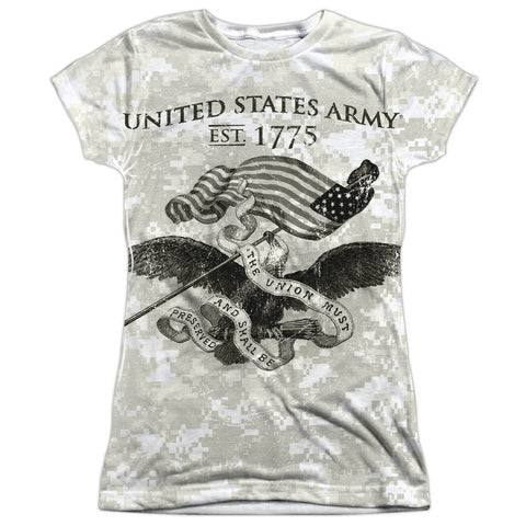 Army/union-s/s Junior Poly Crew-white