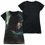 Junior Cap Sleeve 100% Poly Black Back