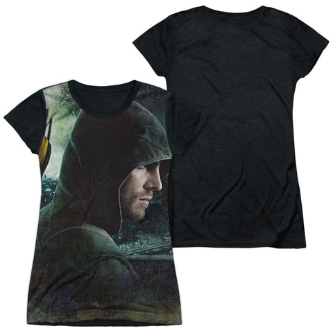 Junior Cap Sleeve 100% Poly Black Back