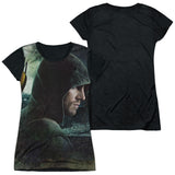 Junior Cap Sleeve 100% Poly Black Back