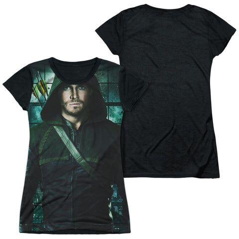 Junior Cap Sleeve 100% Poly Black Back