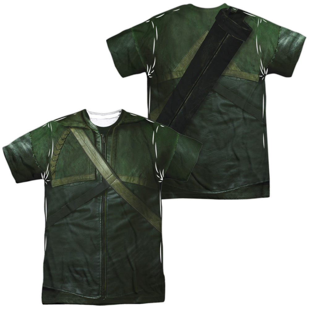 Arrow/uniform (front/back Print)-s/s Adult Poly Crew-white
