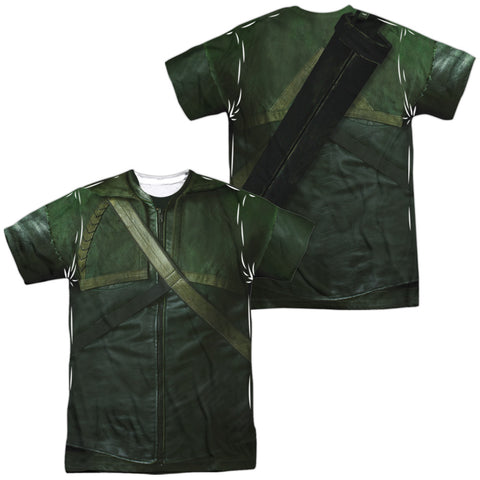 Arrow/uniform (front/back Print)-s/s Adult Poly Crew-white