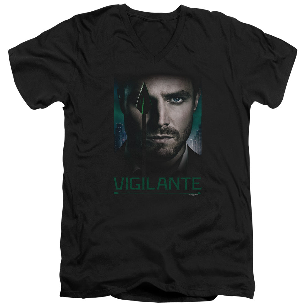 Arrow/good Eye-s/s Adult V-neck 30/1-black