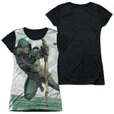 Junior Cap Sleeve 100% Poly Black Back