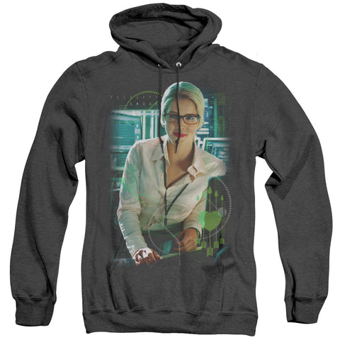 Arrow/felicity Smoak-adult Heather Hoodie-black