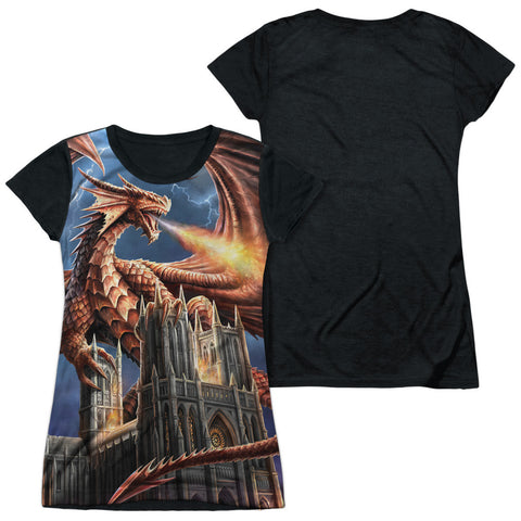 Junior Cap Sleeve 100% Poly Black Back