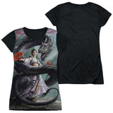 Junior Cap Sleeve 100% Poly Black Back