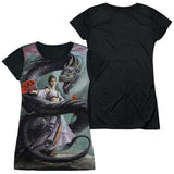 Junior Cap Sleeve 100% Poly Black Back