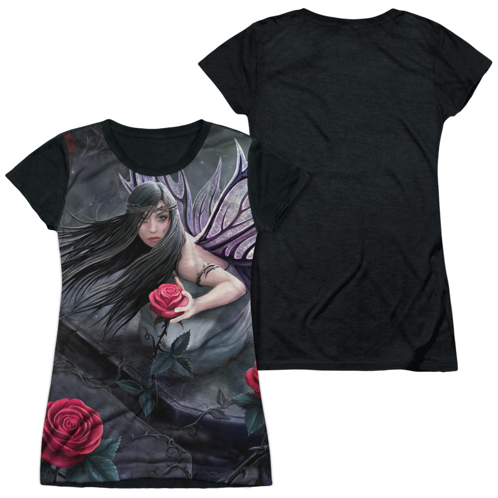 Junior Cap Sleeve 100% Poly Black Back