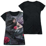 Junior Cap Sleeve 100% Poly Black Back