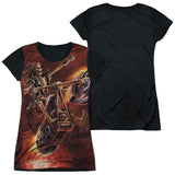 Junior Cap Sleeve 100% Poly Black Back