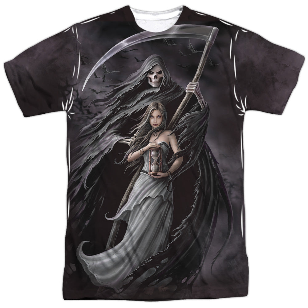 Anne Stokes/summon The Reaper-s/s Adult Poly Crew-white