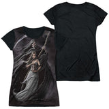 Junior Cap Sleeve 100% Poly Black Back