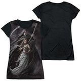 Junior Cap Sleeve 100% Poly Black Back
