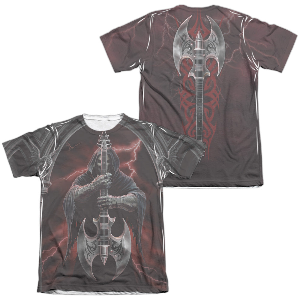 Anne Stokes/rock God (front/back Print)-adult Poly/cotton S/s Tee-white
