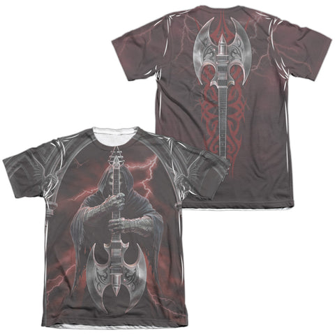 Anne Stokes/rock God (front/back Print)-adult Poly/cotton S/s Tee-white