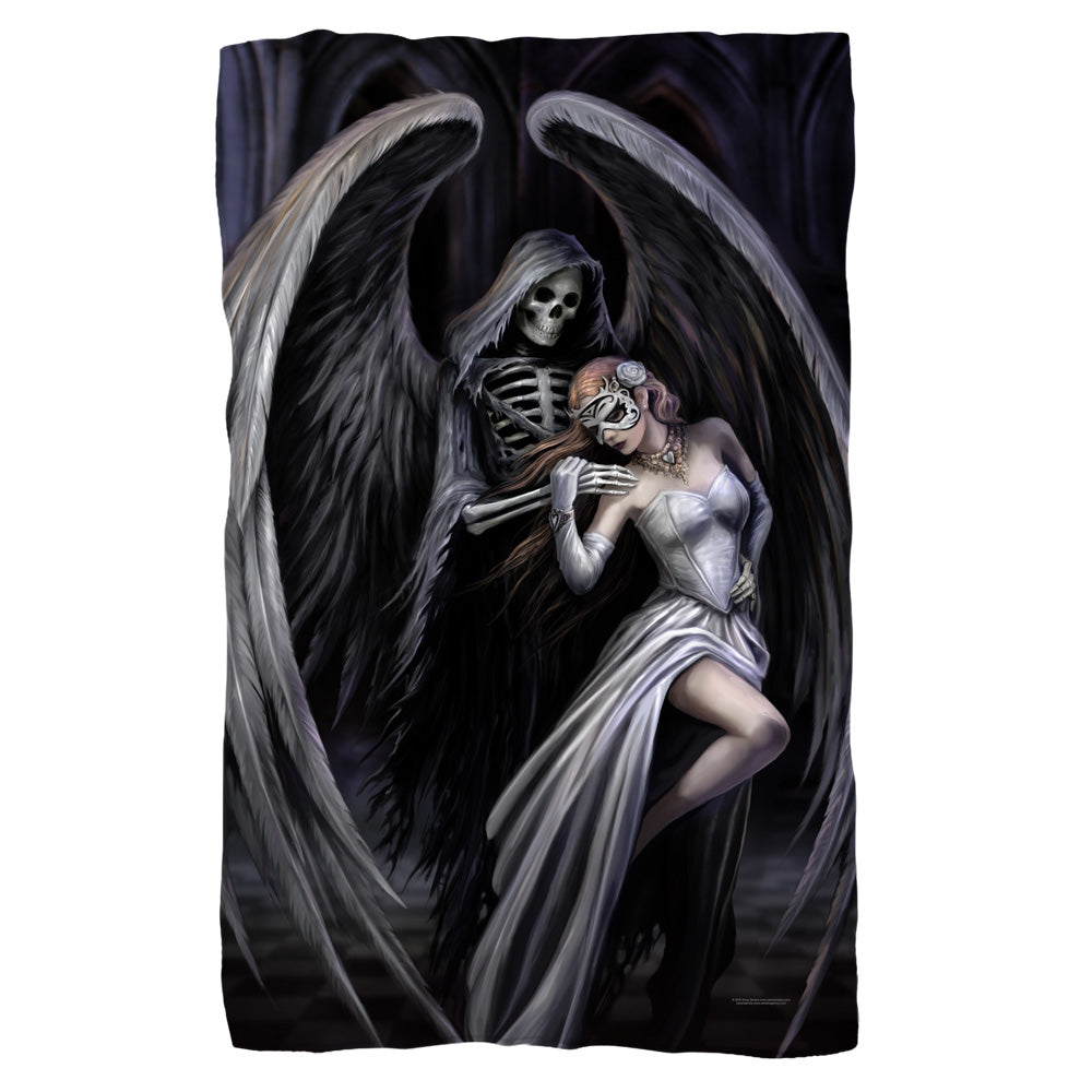 Anne Stokes/dance With Death-fleece Blanket-white