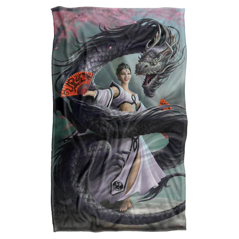 Anne Stokes/dragon Dancer-silky Touch Blanket-white