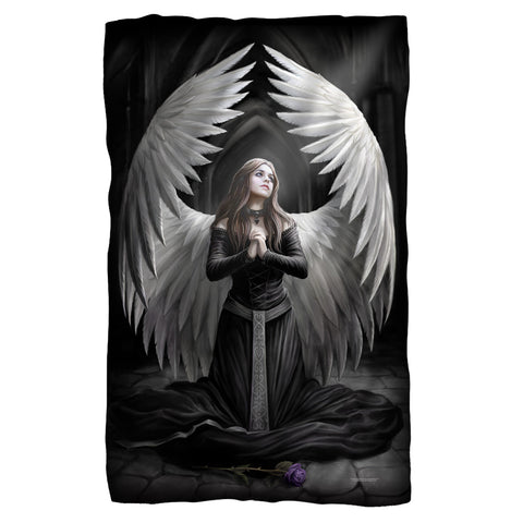 Anne Stokes/prayer For The Fallen-fleece Blanket-white