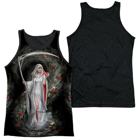 Anne Stokes/life Blood-adult Poly Tank Top Black Back-white