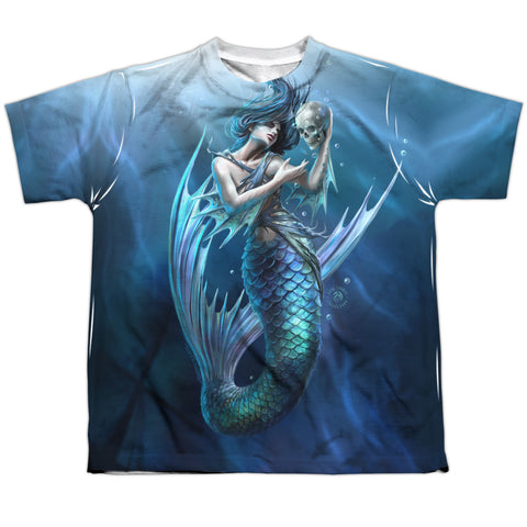 Anne Stokes/sailors Ruin-s/s Youth Poly Crew-white