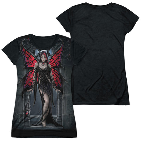 Anne Stokes/arcanafaria-s/s Junior Poly Black Back-white
