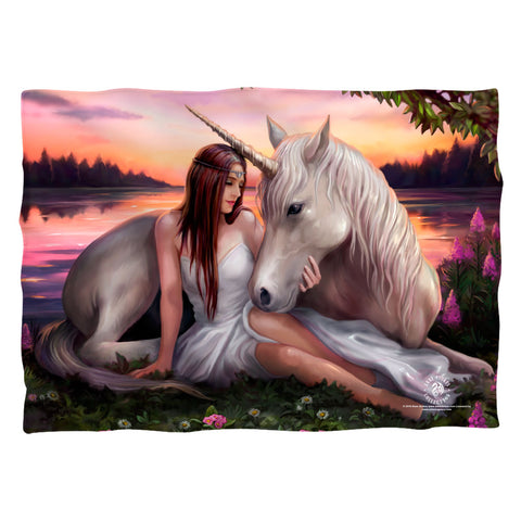 Anne Stokes/pure Heart (front/back Print)-pillow Case-white