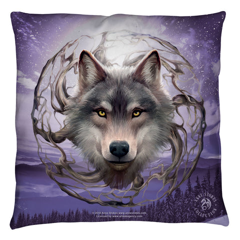 Anne Stokes/night Forest - Throw Pillow