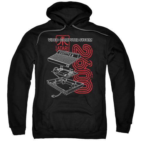 Atari/2600-adult Pull-over Hoodie-black