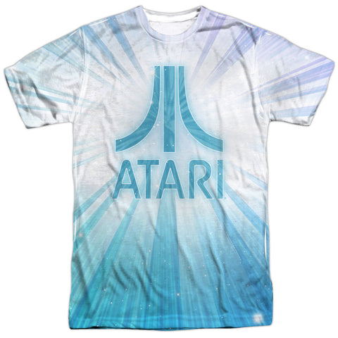 Atari/burst Logo-s/s Adult Poly Crew-white