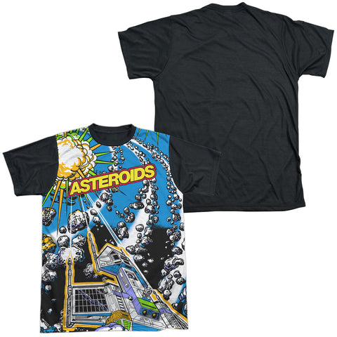 Atari/asteroids All Over-s/s Adult White Front Black Back  -white