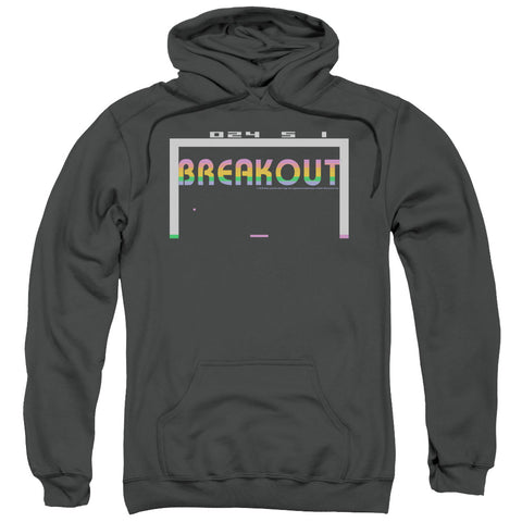 Atari/breakout 2600-adult Pull-over Hoodie-charcoal