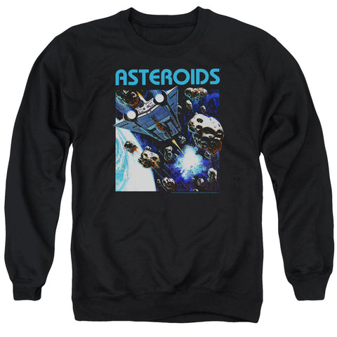 Atari/2600 Asteroids-adult Crewneck Sweatshirt-black