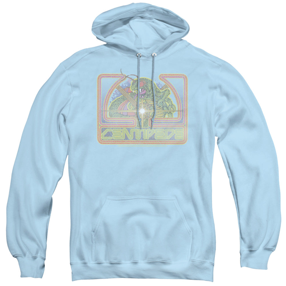 Atari/classic Centipede-adult Pull-over Hoodie-light Blue