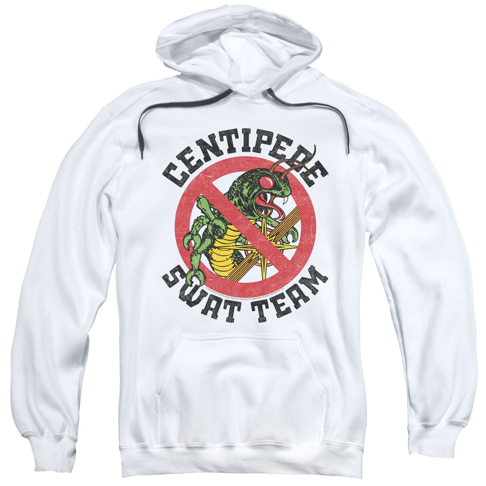 Atari/swat Team-adult Pull-over Hoodie-white