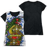 Junior Cap Sleeve 100% Poly Black Back