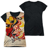 Junior Cap Sleeve 100% Poly Black Back