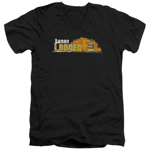 Atari/lunar Marquee-s/s Adult V-neck 30/1-black