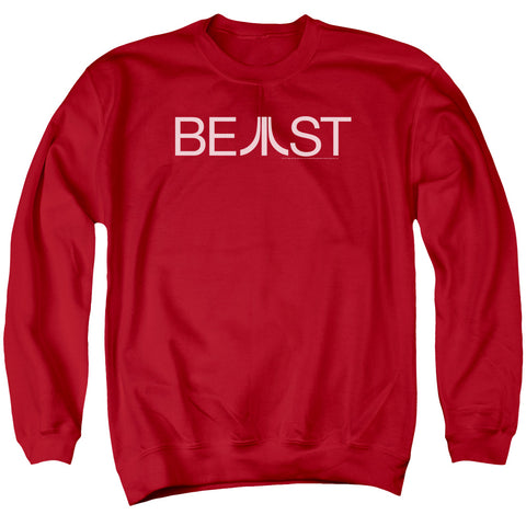 Atari/beast-adult Crewneck Sweatshirt-red