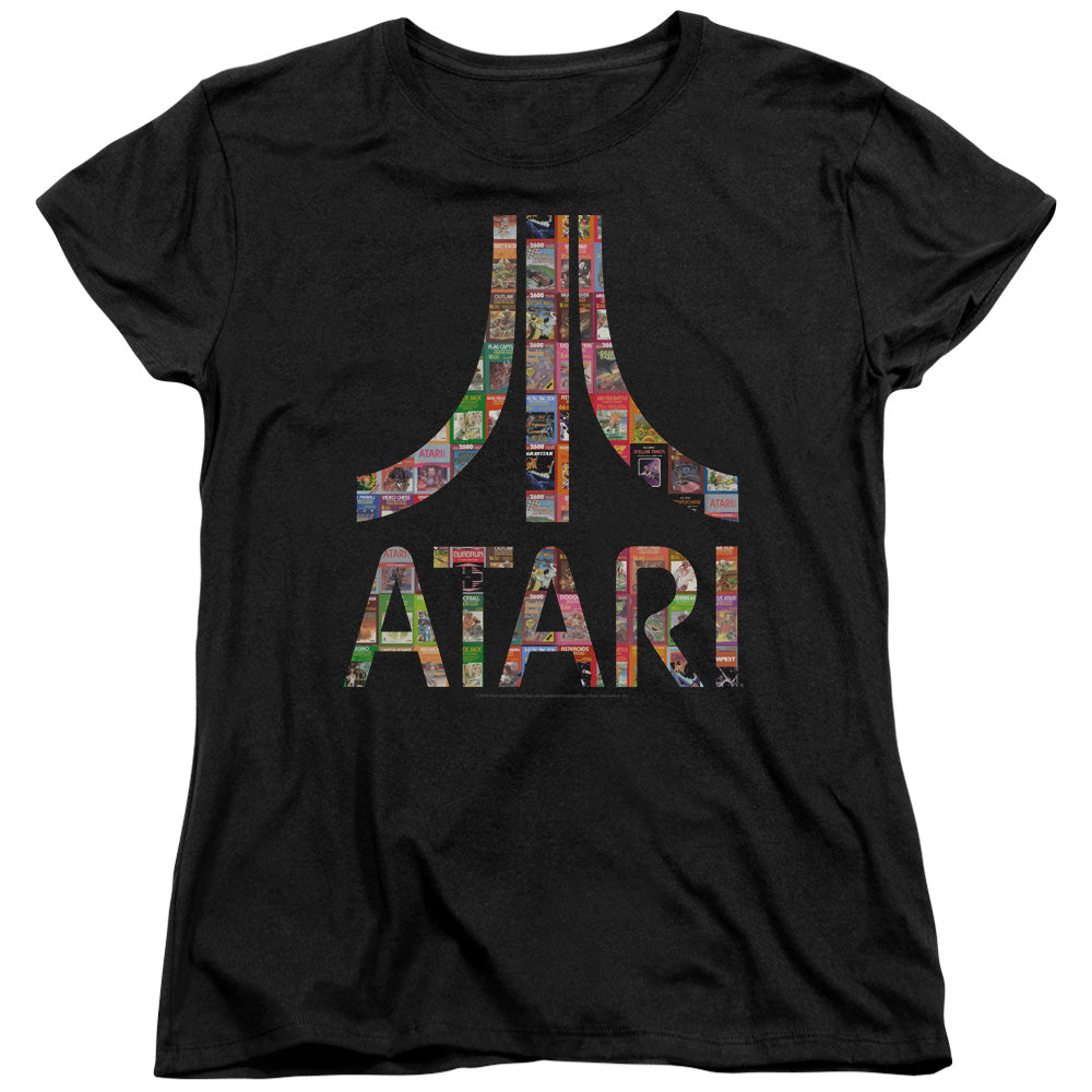 Atari/box Art-s/s Women's Tee-black