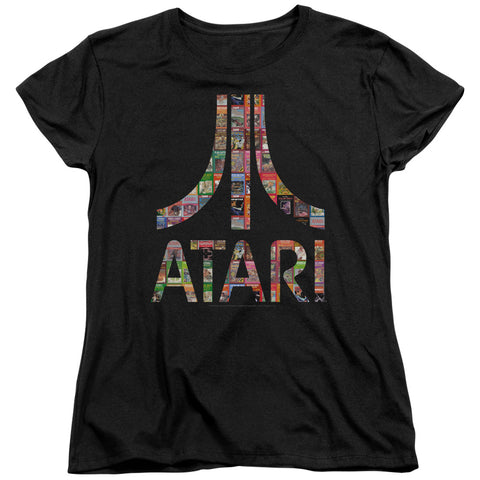 Atari/box Art-s/s Women's Tee-black