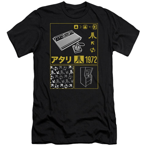 Atari/kanji Squares-s/s Adult 30/1-black
