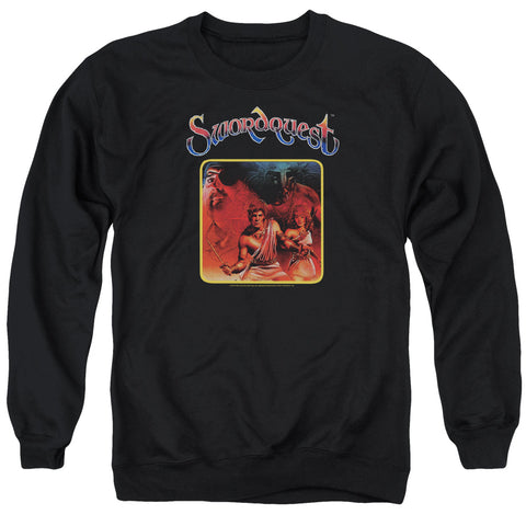 Atari/swordquest-adult Crewneck Sweatshirt-black