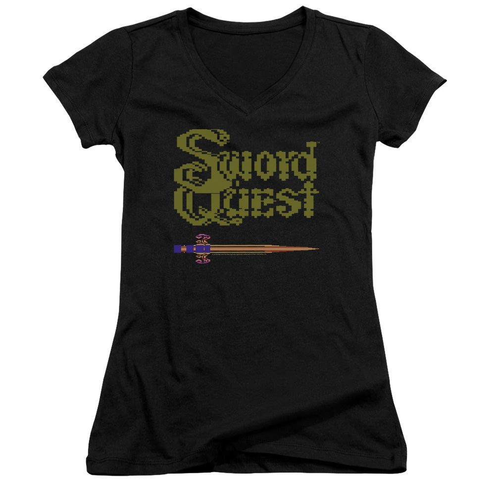 Atari/8 Bit Sword-junior V-neck-black