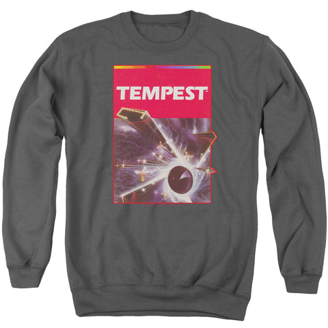 Atari/tempest Box Art-adult Crewneck Sweatshirt-charcoal